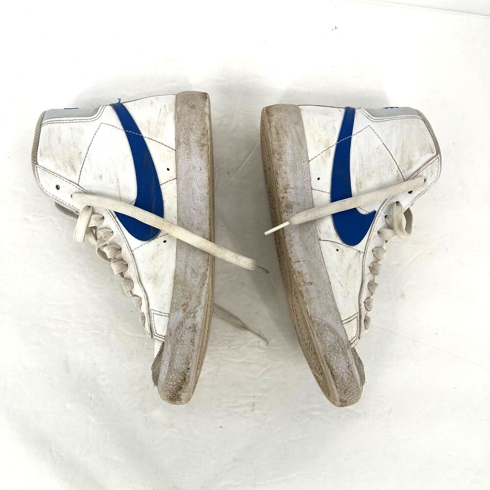 Nike Blazer Mid 77 GS White Blue Sneakers Kids Grade School Size 4Y Shoes - Picture 4 of 8